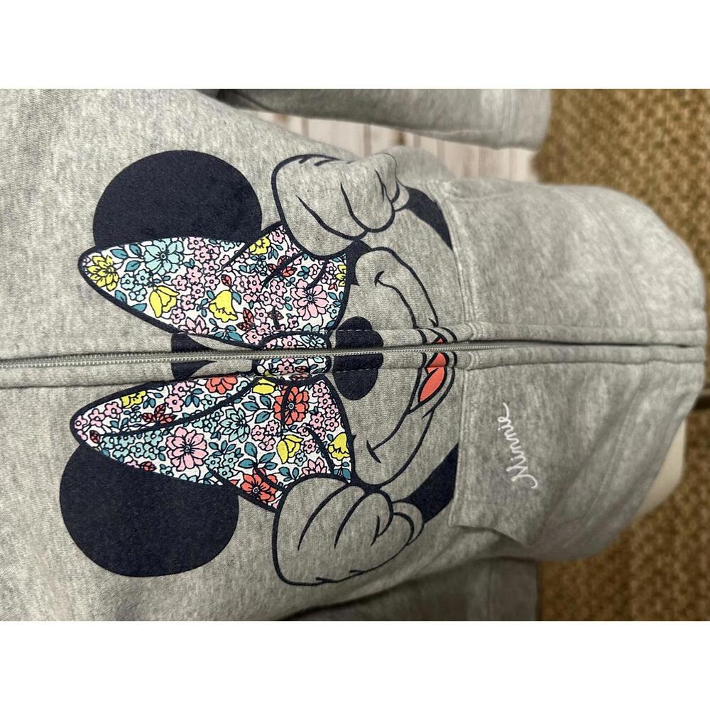 baby GAP x Disney Minnie Mouse grey zip full zip sweatshirt/hoodie Size 5 Years - Picture 6 of 7